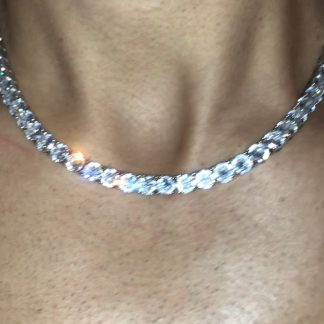 שרשרת טניס 6 מ"מ משובצת באבניי Moissanite