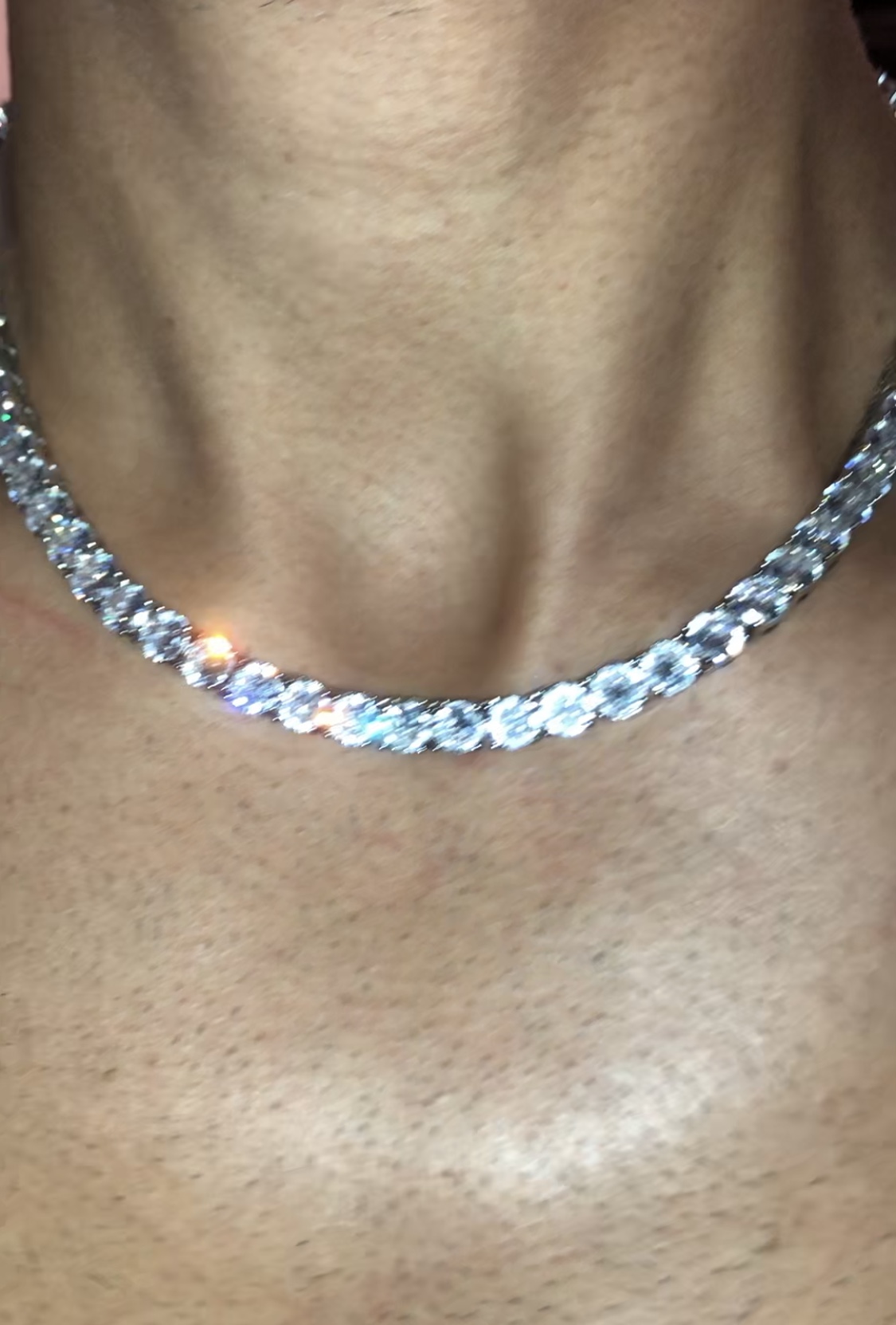 שרשרת טניס 6 מ"מ משובצת באבניי Moissanite