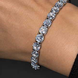 צמיד טניס יוקרתי משובץ Moissanite – ברק עוצמתי | Color D | Clarity VVS