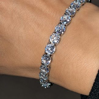צמיד טניס יוקרתי משובץ Moissanite – ברק עוצמתי | Color D | Clarity VVS