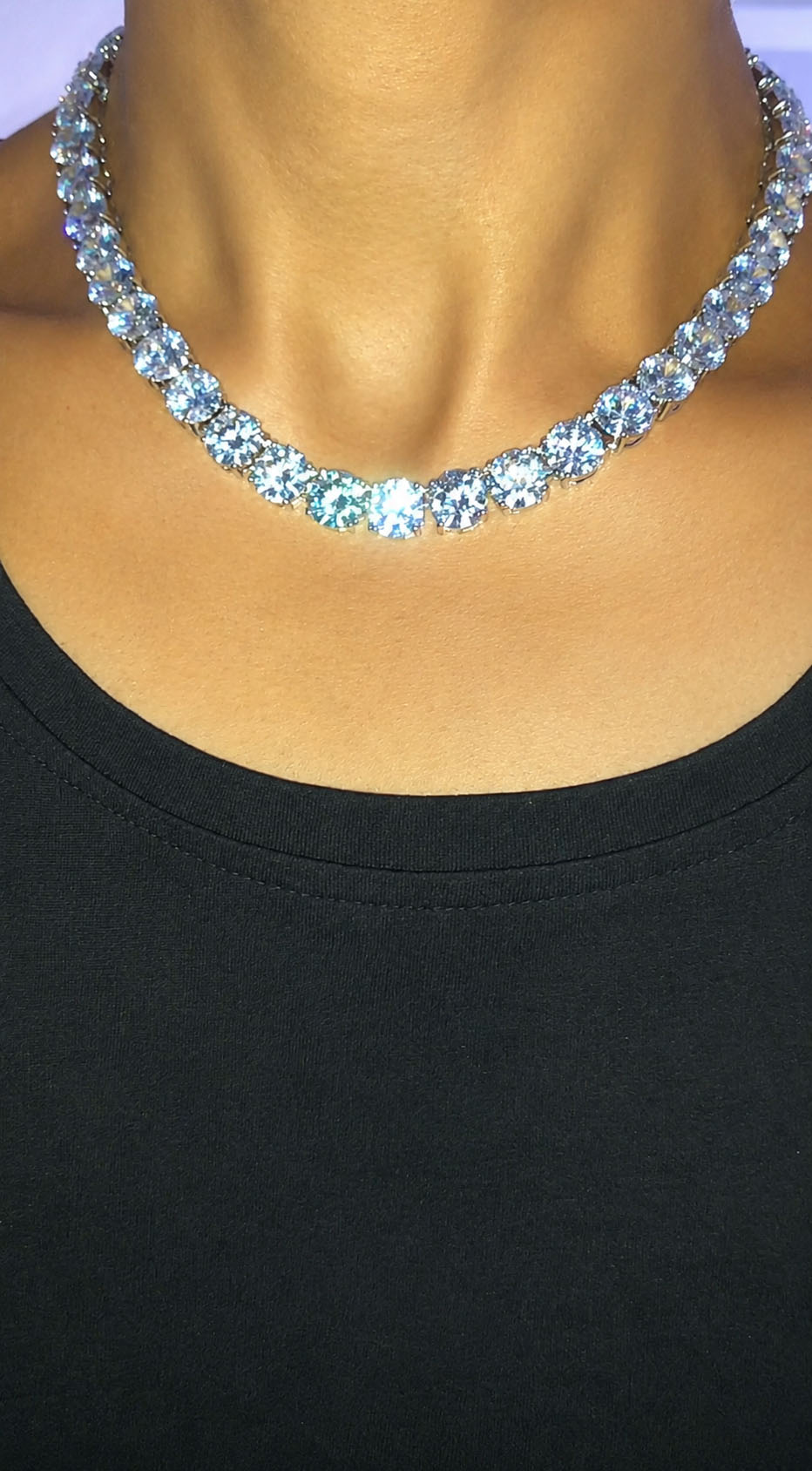 שרשרת טניס Moissanite יוקרתית – ברק עוצמתי | צבע D, ניקיון VVS